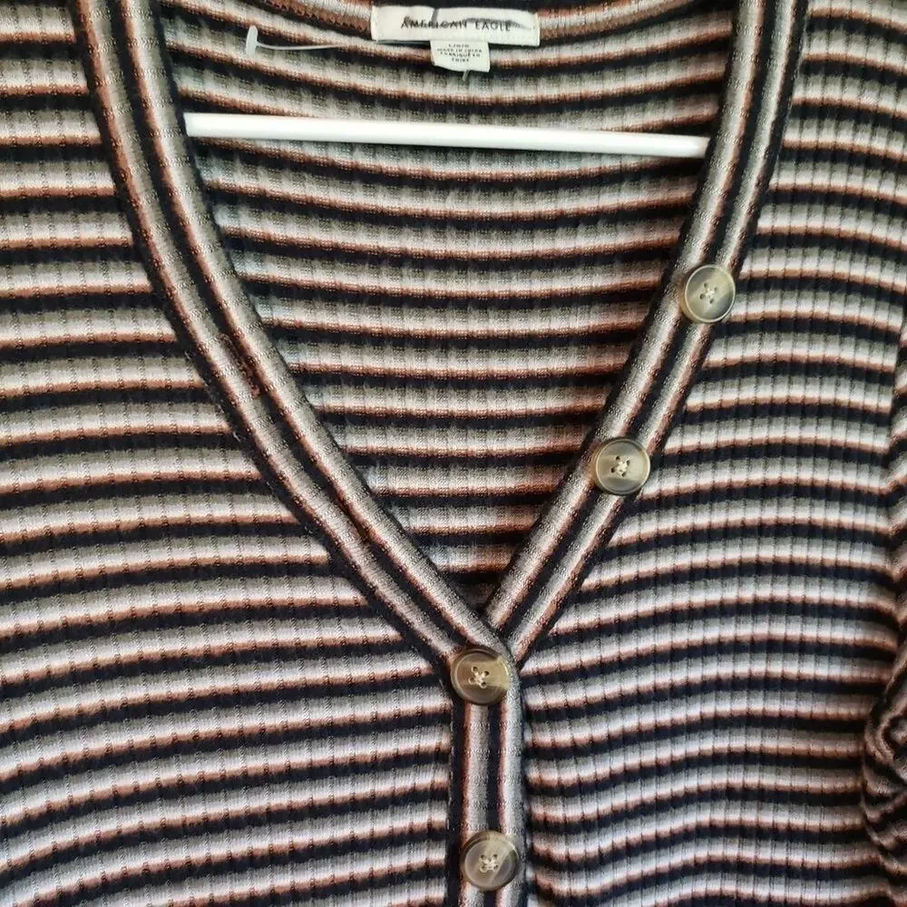 New, american Eagle ribbed, striped,‎ mini, sweater dress size L